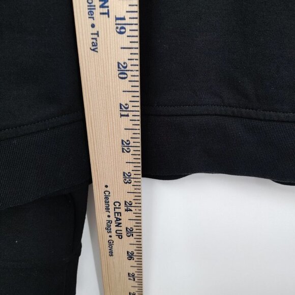 Ted Baker Crewneck Graphic Front Logo Boxy Pullover Sweater Top Large Men Black - Picture 5 of 8